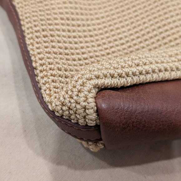 The Sak Raffia & Brown Leather Shoulder Bag - Picture 4 of 7